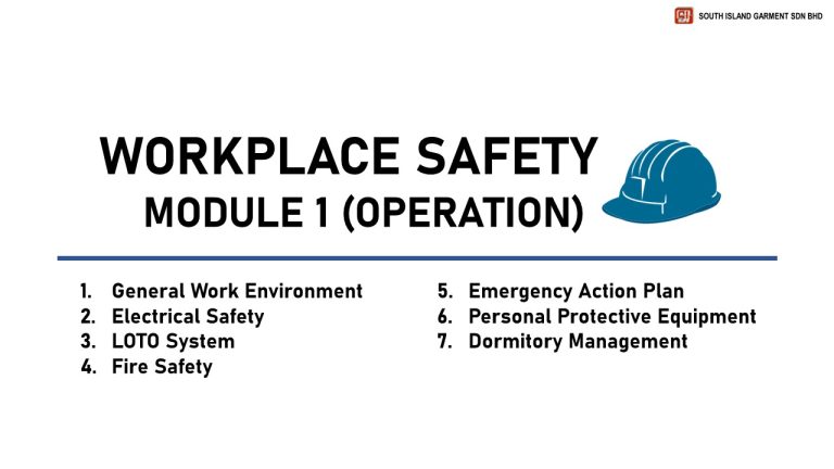 Workplace Safety Module 1 (Operation) EN