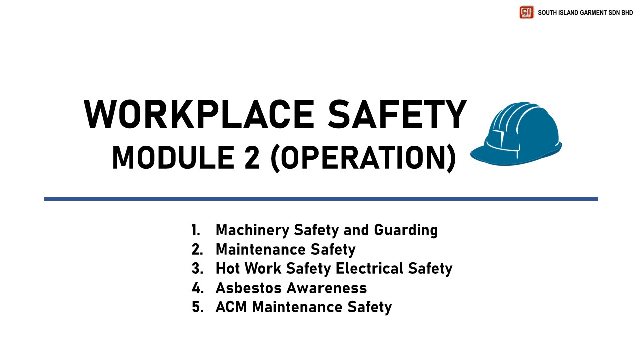 Workplace Safety Module 2 (Operation) EN