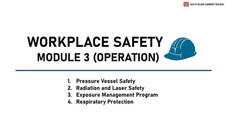 Workplace Safety Module 3 (Operation) EN